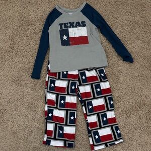 Toddler Boy Texas Flag Pajama Set 3T New Without Tags